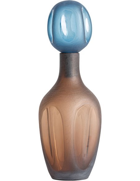 Élégant vase marron en verre pour décoration intérieure