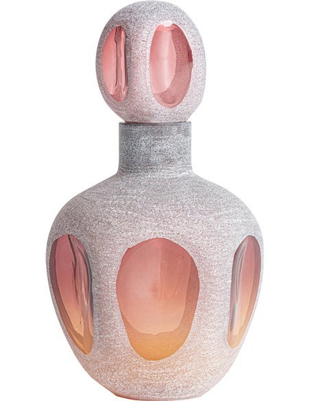 Accessoire déco en verre rose style contemporain