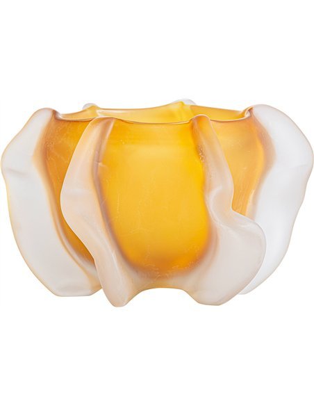 Élégant vase translucide ambré style moderne