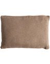 Coussin marron translucide en fibre naturelle Nahia