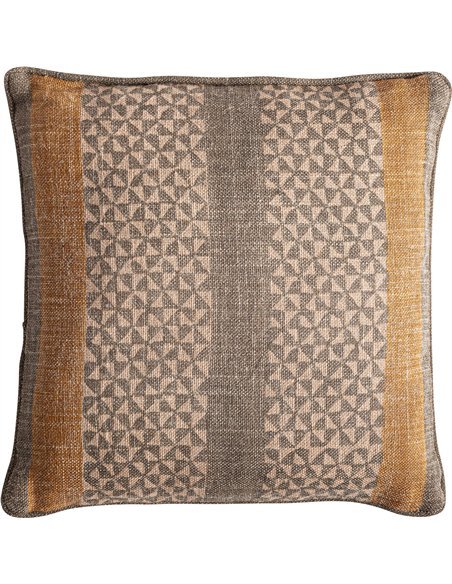Coussin en jute tressé beige déco élégante salon