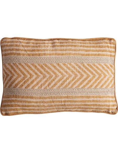 coussin en jute beige osiris ambiance chaleureuse