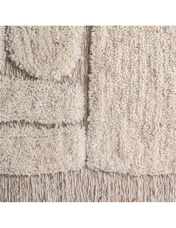 décoration murale contemporaine beige en coton et jute