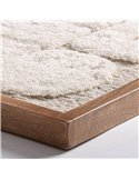 œuvre contemporaine en coton et jute pour salon moderne