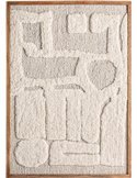 tableau artistique en jute et coton style contemporain