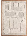tableau artistique en jute et coton style contemporain