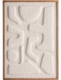 œuvre d’art en coton blanc cassé pour salon moderne