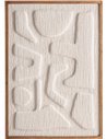 œuvre d’art en coton blanc cassé pour salon moderne