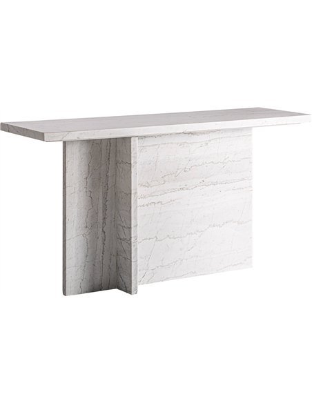 console marbre blanc cassé design contemporain chic