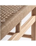 mobilier classique banc marron en teck massif