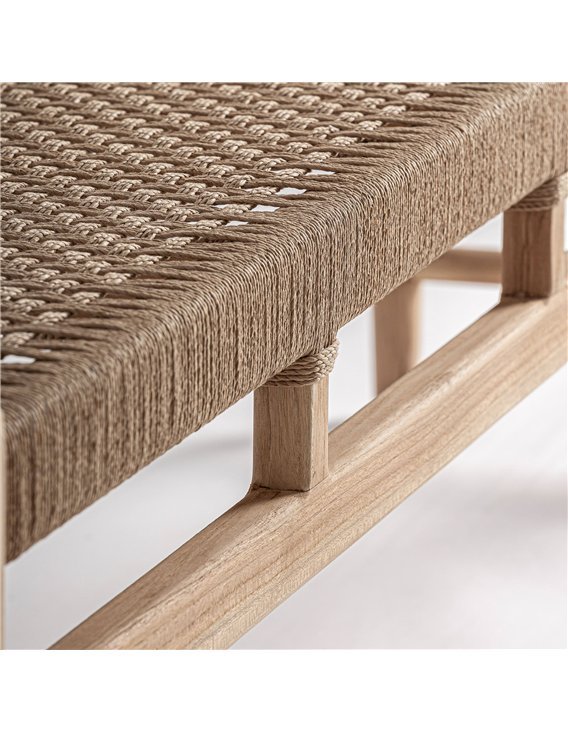 meuble banc en bois de teck marron design classique