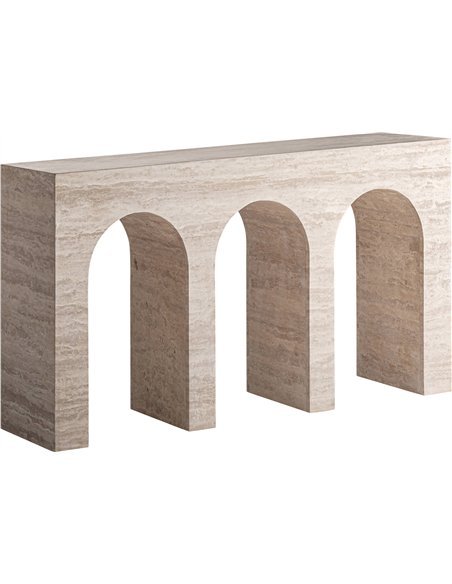 Console en pierre naturelle travertin finition vieilli tendance