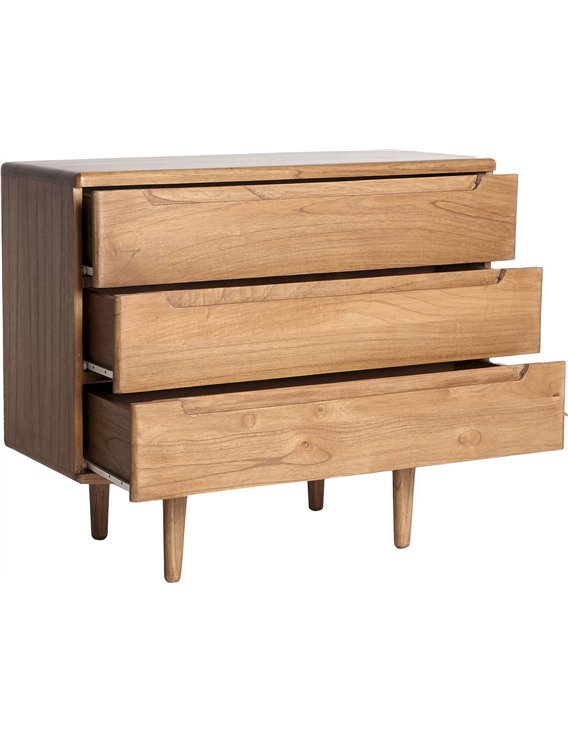 commode style scandinave bois mindi marron tendance