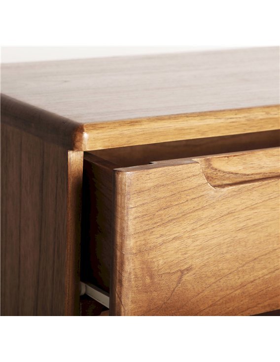 commode en bois mindi finition marron ambiance nordique