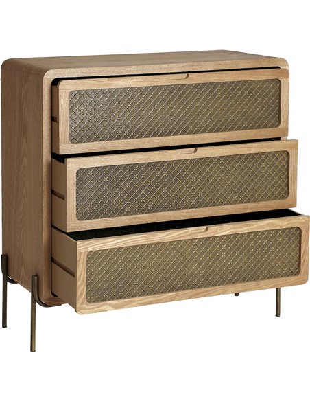 commode vintage marron doré inspiration déco tendance