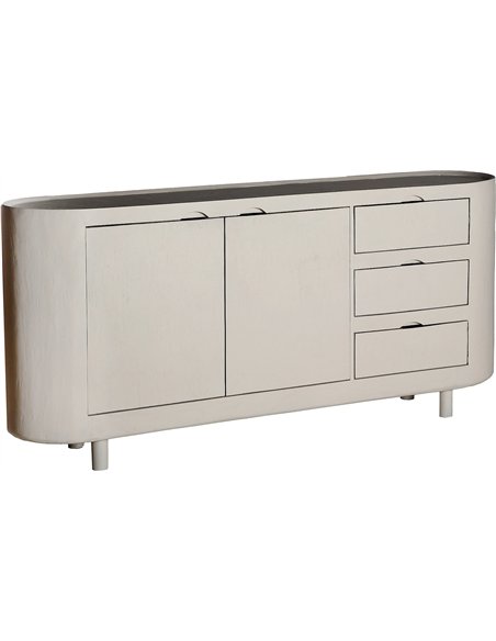 meuble bas design contemporain bois clair salle à manger