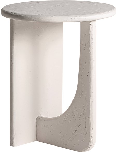 Petite table ronde style moderne en bois clair décoration