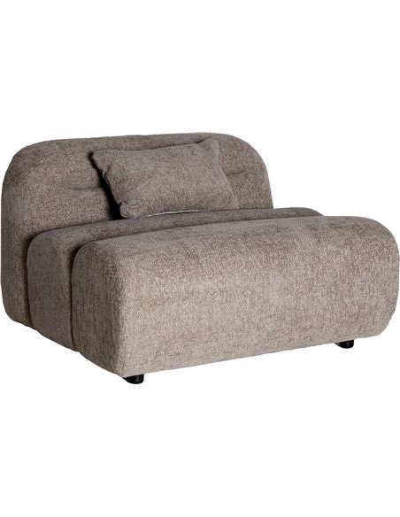 sofa central style rétro gris effet marbré chic