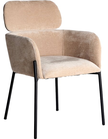 Chaise vintage en polyester marron style industriel élégant