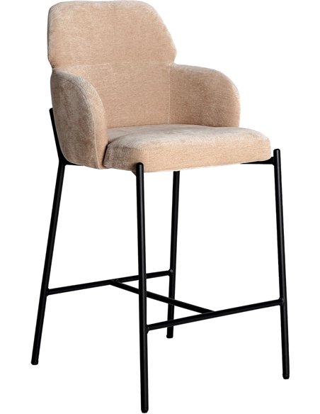 tabouret industriel chic noir et marron clair pour intérieur tendance