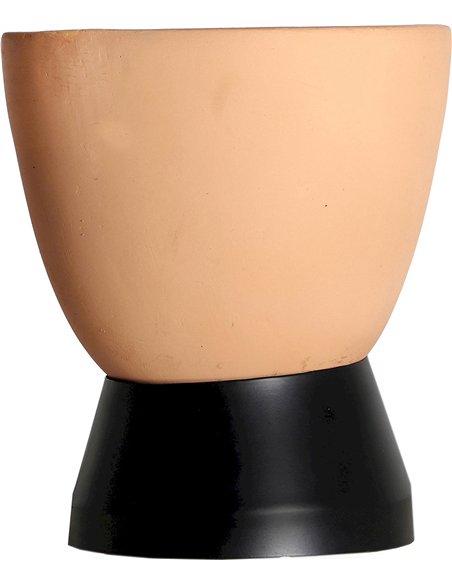 lampe de table en terre cuite noire design éclectique