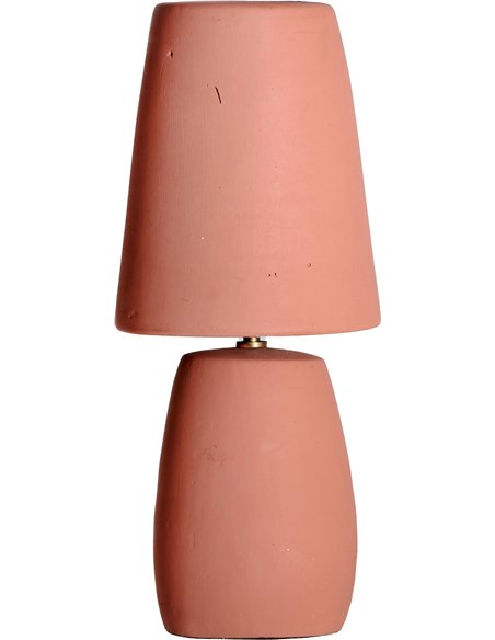 lampe d’ambiance éclectique en terre cuite et laiton