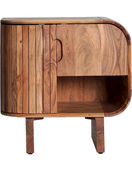 chevet contemporain en bois d’acacia brun élégant