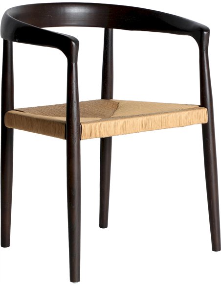 mobilier chic chaise classique en orme et corde