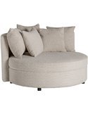 canapé bouclé beige style art déco chic