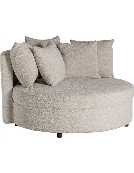 canapé bouclé beige style art déco chic