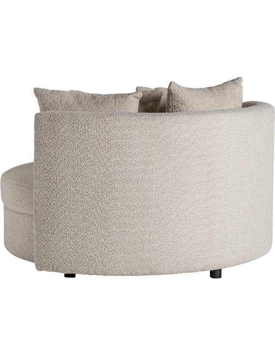 canapé art déco arrondi en tissu bouclé tendance