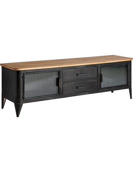 meuble tv style atelier chic avec finition soignée