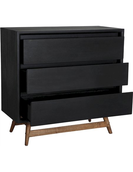 commode élégante bois mindi pour intérieur contemporain