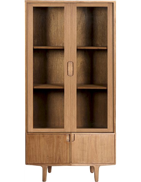 meuble vitrine en bois et verre style scandinave