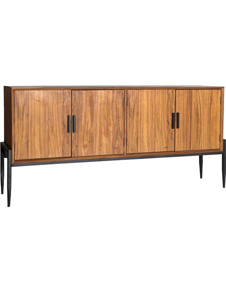 buffet salon tendance style nordique bois foncé