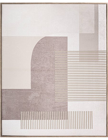 tableau design art déco couleurs douces et bois naturel