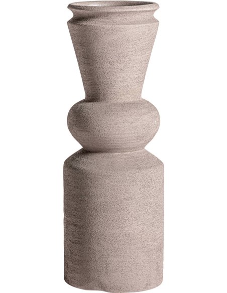 Décoration moderne vase irrégulier céramique taupe