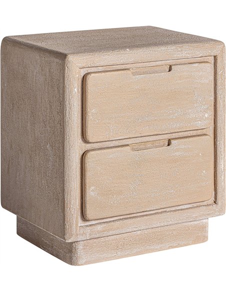 Table de chevet épurée bois clair ambiance contemporaine Werle