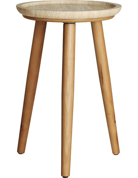 table d’appoint ronde art déco bois marbre design élégant