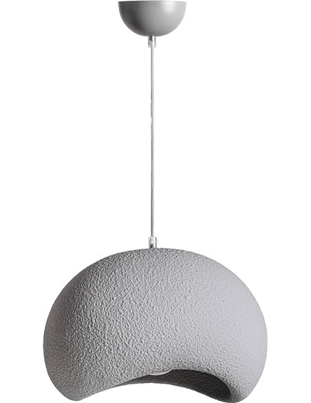 suspension plafond design gris finition acier