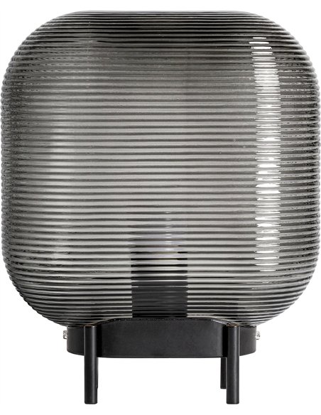 Lampe de table en verre gris style contemporain élégante