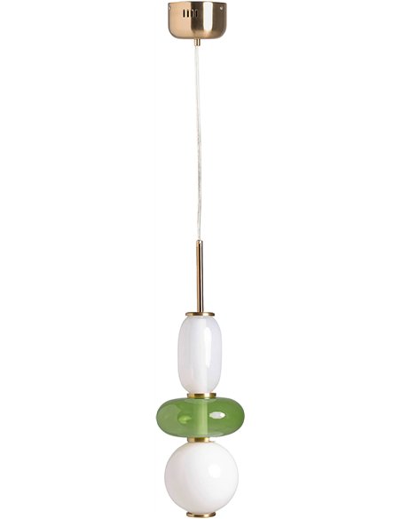 lampe de plafond art déco multicolore élégante