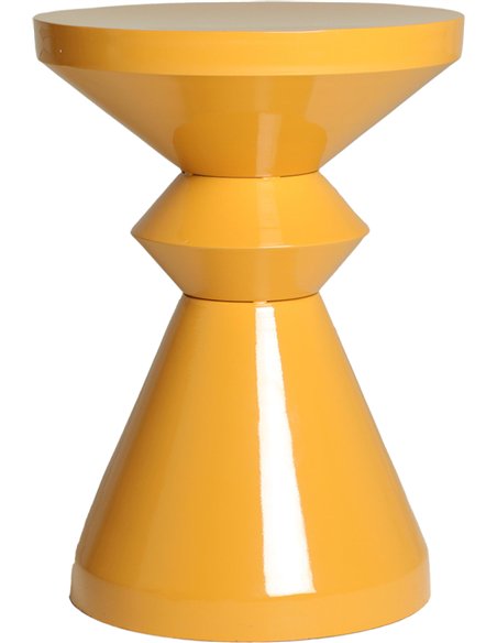 table basse contemporaine orange style irrégulier fer