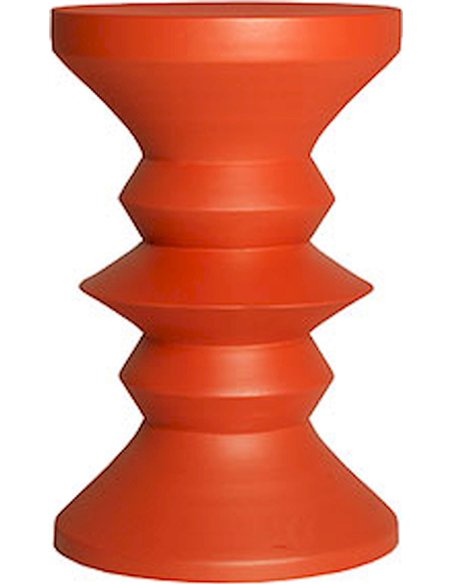 table d’appoint orange contemporaine en fer pour salon élégant