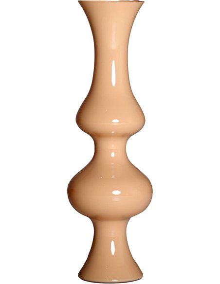 Vase en verre crème design élégant pour salon contemporain