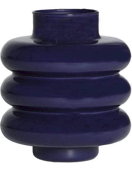 Vase décoratif bleu inspiration art déco tendance