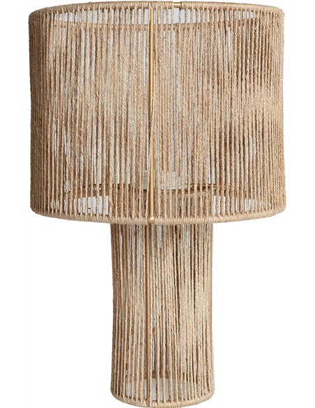 lampe de table boho en jute naturelle pour salon élégant
