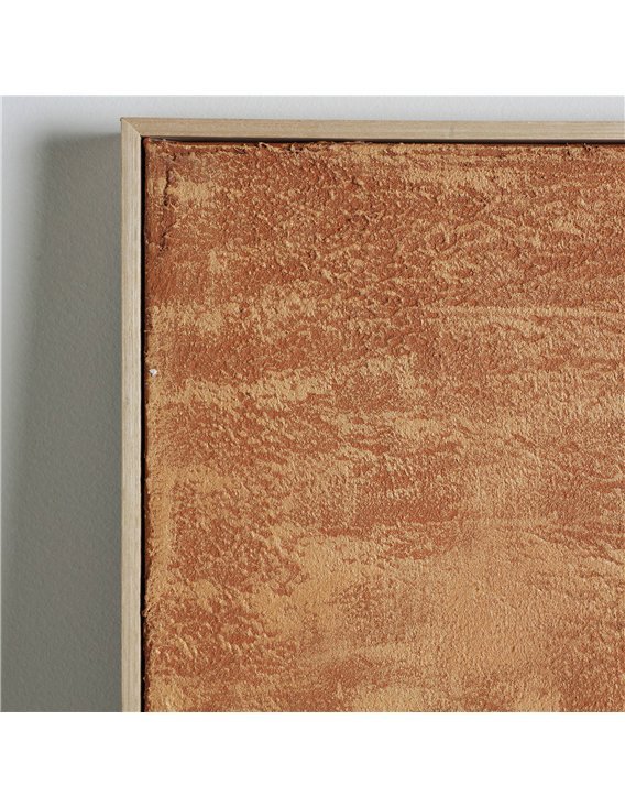 Œuvre contemporaine sur toile marron pour intérieur chic