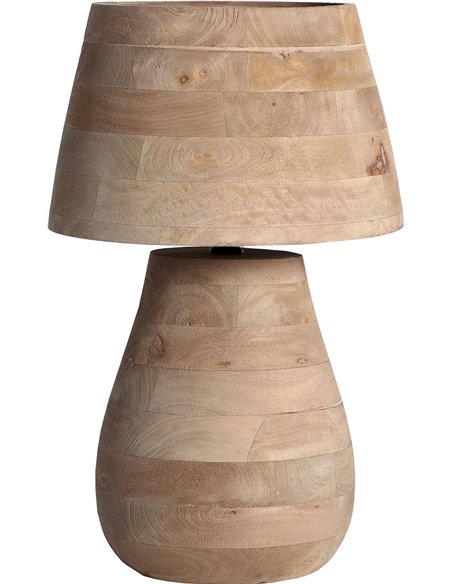 Décoration intérieure lampe coloniale en bois clair
