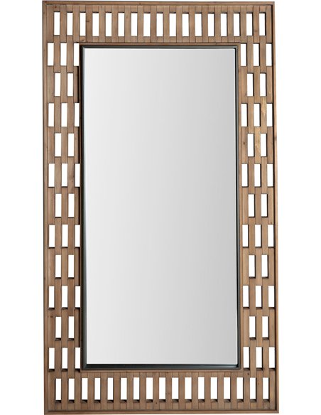 miroir décoratif contemporain bois naturel élégant